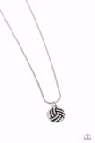 Paparazzi Bump, Set, Shimmer! - White Volleyball Necklace