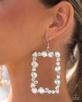 Paparazzi Wishful Wardrobe - White Earrings