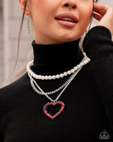 Paparazzi Y2K Year - Red Heart Necklace