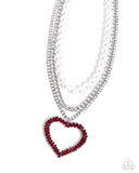 Paparazzi Y2K Year - Red Heart Necklace