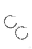 Paparazzi Haute Helix - Black Hoops Earrings