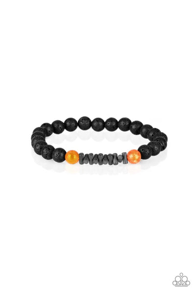 Paparazzi Courage - Orange  Beads Urban Bracelet