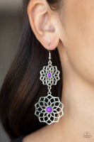 Paparazzi Earring- Posh Posy - Purple Earrings