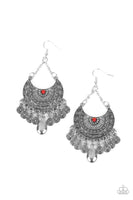 Paparazzi Lunar Allure - Red Earrings