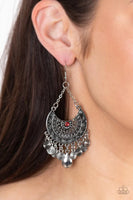 Paparazzi Lunar Allure - Red Earrings