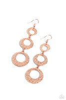 Paparazzi High Society Stunner- Copper Earrings