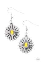 Paparazzi Delectably Daisy - Yellow Daisy Earrings