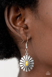 Paparazzi Delectably Daisy - Yellow Daisy Earrings