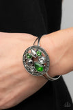 Paparazzi Time to Twinkle - Green Hematite Rhinestone Bracelet