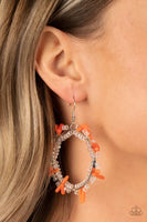 Paparazzi Ocean Surf - Orange Earrings