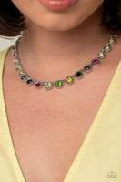 Paparazzi MAY LOP Kaleidoscope Charm- Multi Rhinestones Necklace