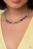 Paparazzi MAY LOP Kaleidoscope Charm- Multi Rhinestones Necklace