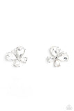 Paparazzi Winged Whimsy - White Butterfly Earrings