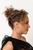 Paparazzi MAY LOP Theater HOOP- Silver White Rhinestone 2" Hoops