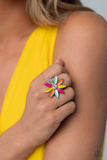 Paparazi Lily Lei- Multi Flower Ring