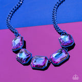 Paparazzi JUNE LOP Emerald City Couture- Blue Necklace