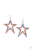 Paparazzi Rockstar Energy - White Earrings