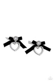 Paparazzi BOW and Then - Black Earrings