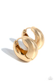 Paparazzi Boss BEVEL - Gold Earrings