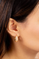 Paparazzi Boss BEVEL - Gold Earrings