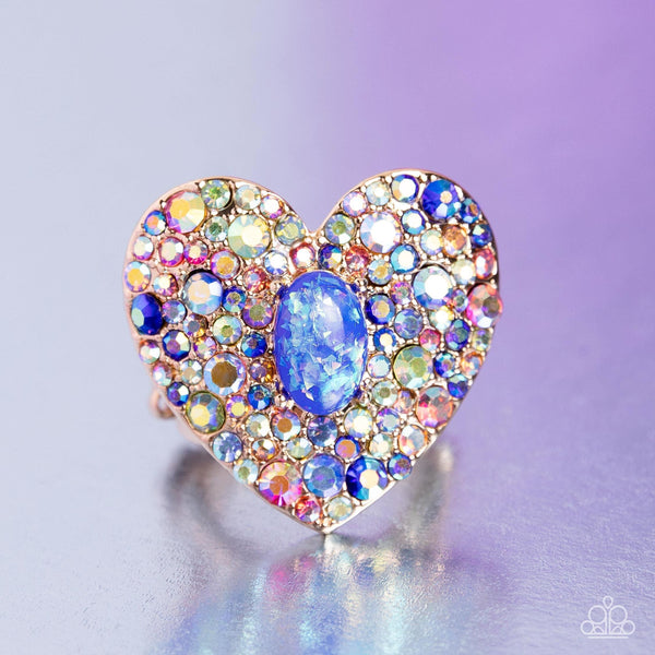 Paparazzi DEC LOP Bejeweled Beau- Heart Ring