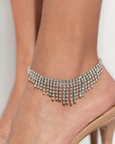 Paparazzi LOP APR 24 Curtain Confidence- White Anklet