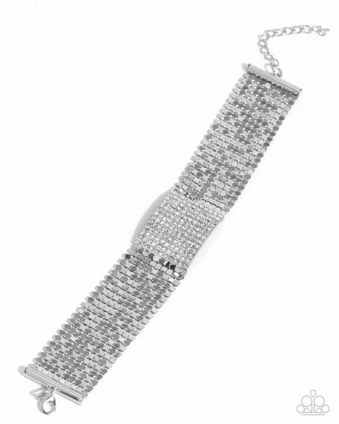 Paparazzi AUG LOP '24 Disco Dame Silver Bracelet