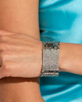 Paparazzi AUG LOP '24 Disco Dame Silver Bracelet