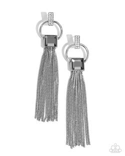 Paparazzi Softly Streamlined- Silver Earrings