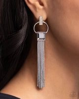 Paparazzi Softly Streamlined- Silver Earrings