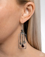 Paparazzi Framed Feature- Silver Earrings