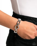 Paparazzi Flashy Fondness- White Bracelet