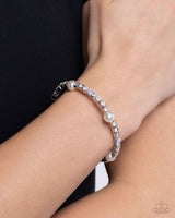 Paparazzi Ladylike Leader- White Bracelet