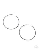 Paparazzi Closer To Chic- Black Hoops Earrings
