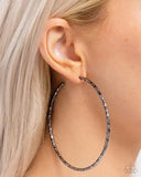 Paparazzi Closer To Chic- Black Hoops Earrings