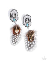 Paparazzi Feathered Fairy Tale- Blue Earrings