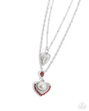 Paparazzi Abstract Affection- Red Necklace