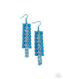Paparazzi Forceful Fringe- Blue Earrings