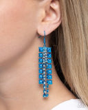 Paparazzi Forceful Fringe- Blue Earrings