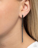 Paparazzi Trenchant Tease- Black Earrings