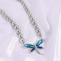 Paparazzi LOP OCT '24 Sense of Propriety - Green Dragonfly Necklace