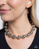 Paparazzi Flattery Will Get You Everywhere- Silver Necklace