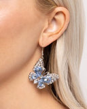 Paparazzi Teardrop Takeoff- Blue Butterfly Earrings