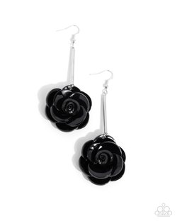 Paparazzi Saccharine Sprig- Black Earrings