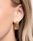 Paparazzi Vendetta Vanity- Gold Earrings