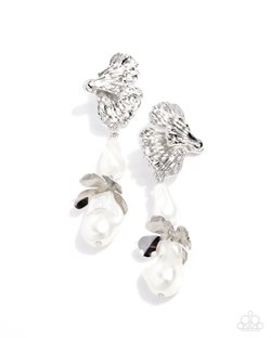 Paparazzi Profound Pearls - White Earrings