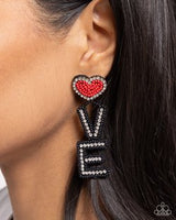 Paparazzi Visible Valentines- Black Earrings