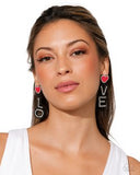 Paparazzi Visible Valentines- Black Earrings