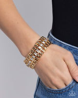 Paparazzi Secure Shimmer- Gold Bracelet