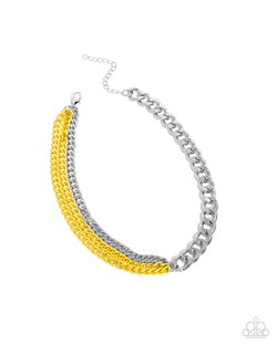 Paparazzi Tinted Tension- Yellow Necklace